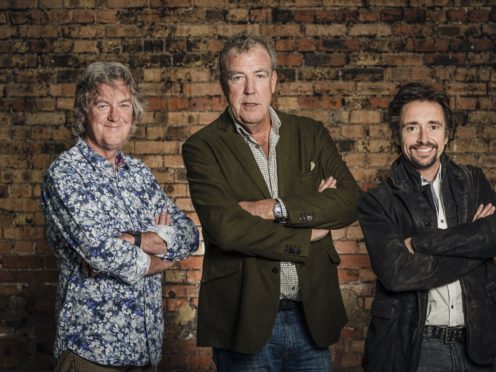 Undated handout file photo issued by Amazon of (left to right) James May, Jeremy Clarkson and Richard Hammond during filming of The Grand Tour, as the debut episode of the show set a new streaming record for Amazon Prime Video, the company has said.