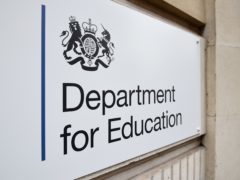 A view of signage for the Department for Education in Westminster, London. (Kirsty O’Connor/PA)