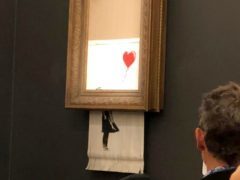 Banksy’s artwork, Girl With Balloon, shredded itself after being sold at auction (Sotheby’s)