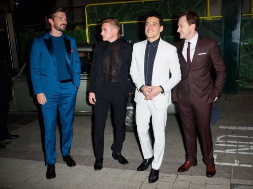 Gwilym Lee, Ben Hardy, Rami Malek and Joe Mazzello attending the Bohemian Rhapsody World Premiere (Matt Crossick/PA)