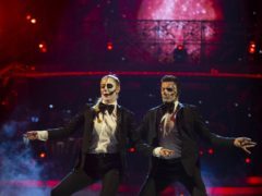 Faye Tozer and Giovanni Pernice in the Halloween special (Guy Levy/BBC)