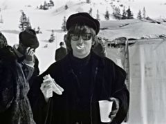 John Lennon on the set of Help! in Obertauern, Austria, in March 1965 (Bernd Kappelmeyer/PA)