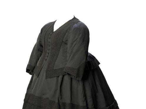 Dress ensemble, 1892. Worn by Queen Victoria when in mourning for the Duke of Clarence.Prince Albert Victor, Duke of Clarence and Avondale (Museum of London)