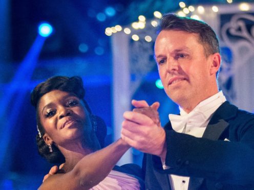 Oti Mabuse and Graeme Swann performing the waltz (Guy Levy/PA)