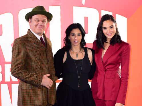 John C Reilly, Sarah Silverman and Gal Gadot at the premiere (Ian West/PA)
