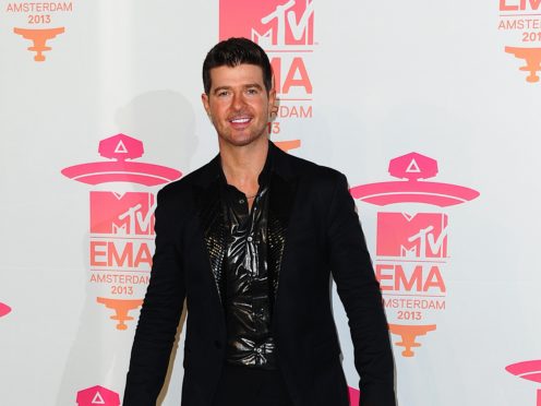 Robin Thicke is engaged to April Love Geary (Ian West/PA)