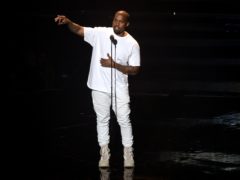 Kanye West performed a new song featuring the rapper (PA)