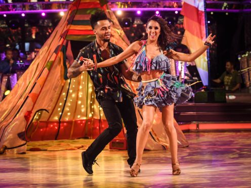 Aston Merrygold and his dance partner Janette Manrara (BBC/PA)