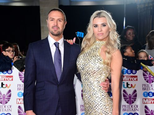 Paddy McGuinness and his wife Christine have erected their first Christmas tree in five years but keep it outside for the sake of their autistic children (Ian West/PA)