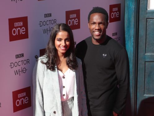 Mandip Gill (left) and Tosin Cole attending the Doctor Who premiere held at The Light Cinema at The Moor, Sheffield. (Danny Lawson/PA)