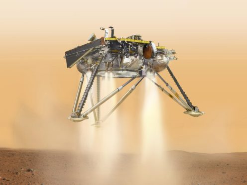 Artist impression of Nasa’s InSight lander which landed on Mars (NASA/JPL-Caltech)