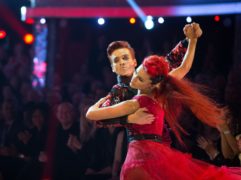 Joe Sugg and Dianne Buswell dance in the Strictly Come Dancing final (Guy Levy/BBC/PA)