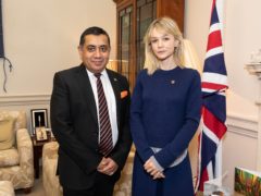 Lord Ahmad meets with War Child Ambassador Carey Mulligan at the Foreign Office in London (Tim P Whitby)