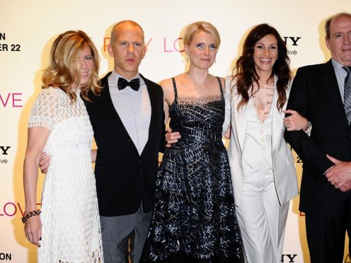 (left to right) Dede Gardner, Ryan Murphy, Elizabeth Gilbert, Julia Roberts and Richard Jenkins arriving for the gala premiere of Eat Pray Love at the Empire, Leicester Square, London.