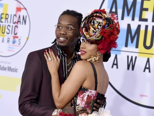 Offset and Cardi B at the American Music Awards in October (AP)