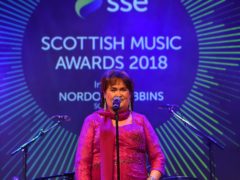 Susan Boyle accepted the first award of the night (Andy Buchanan/PA)