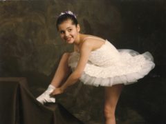 Cheryl prepares to dance in her first competition as a child (The Greatest Dance/BBC)