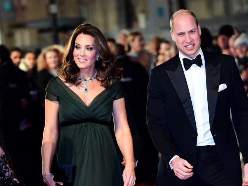 The Duke and Duchess of Cambridge attending the EE British Academy Film Awards in 2018 (Ian West/PA)