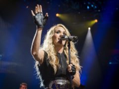 Carrie Underwood said ‘our hearts are full’ after welcoming her second child with husband Mike Fisher (David Jensen/PA)