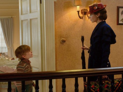 A scene from Mary Poppins Returns with Emily Blunt in the lead role and Joel Dawson as Georgie Banks (Walt Disney/PA)