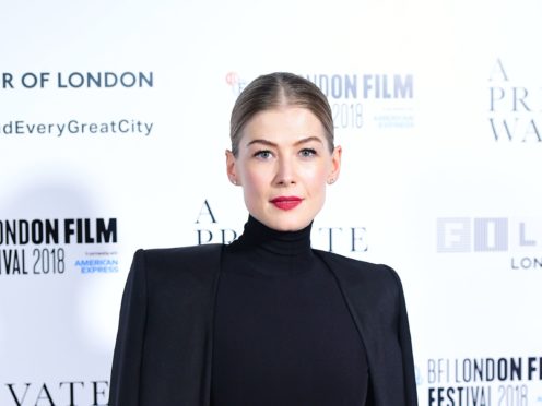 Rosamund Pike plays Marie Colvin (Ian West/PA)