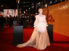 Saoirse Ronan arrives at the European premiere of Mary Queen of Scots in London (Isabel Infantes/PA)