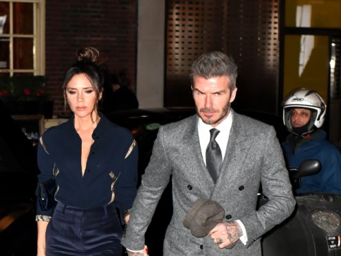 David and Victoria Beckham (Dominic Lipinski/PA)