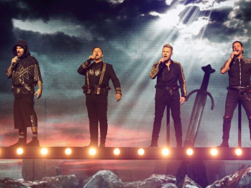 Boyzone on stage at the SSE Arena, Belfast (Niall Carson/PA)