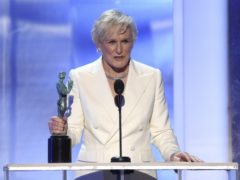 Glenn Close accepts the award for outstanding performance by a female actor in a leading role (Photo by Richard Shotwell/Invision/AP)