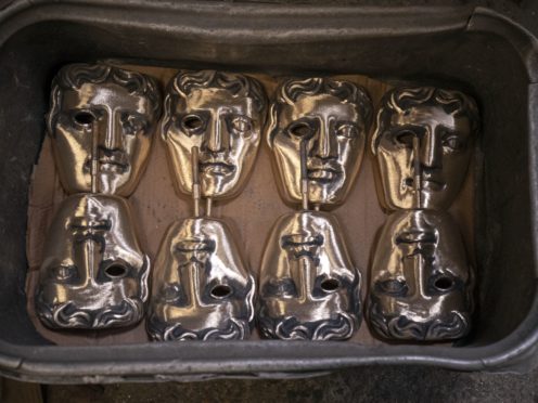Finished masks wait to be collected during the hand-made casting of the Bafta ceremony next month (Steve Parsons/PA)