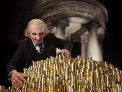 A goblin preparing for the launch of Gringotts Wizarding Bank (Warner Bros. Studio Tour London – The Making of Harry Potter)