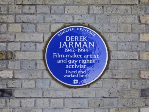 Derek Jarman’s blue plaque (English Heritage/PA)
