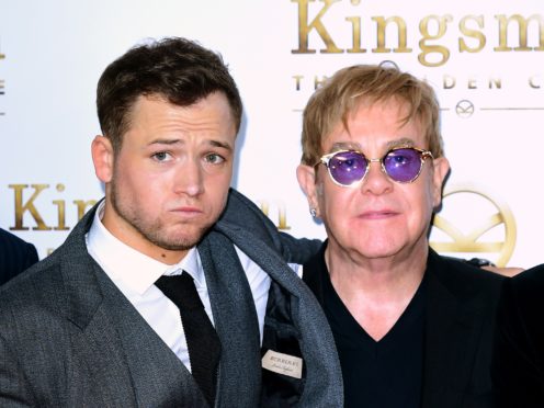Taron Egerton and Sir Elton John who he portrays in the film (Ian West/PA)