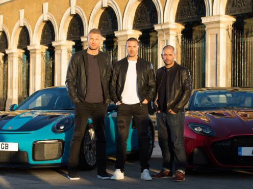 Top Gear presenters from left, Chris Harris, Paddy McGuinness and Freddie Flintoff (Rob Cable/BBC)