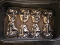 Masks waiting to be collected during the hand-made casting of the British Academy of Film and Television Awards. (Image: PA)