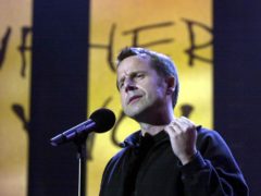 File photo dated 03/06/2001 of Jeremy Hardy performing on stage during the ‘We Know Where You Live. Live!’ event to mark the 40th anniversary of Amnesty International at Wembley Arena, the comedian has died of cancer, his publicist Amanda Emery said.