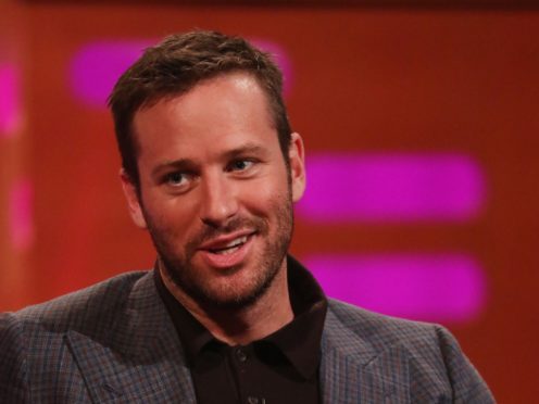 Armie Hammer during filming for The Graham Norton Show (PA on behalf of So TV)