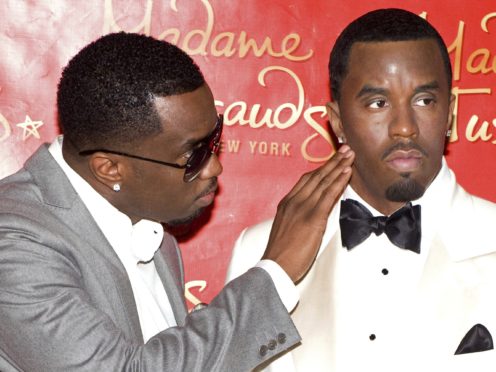 Sean ‘Diddy’ Combs unveiling his wax figure at Madame Tussauds in New York (Charles Sykes/AP)