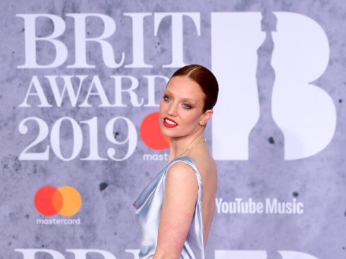 Jess Glynne attending the Brit Awards 2019 at the O2 Arena, London. (Ian West/PA)