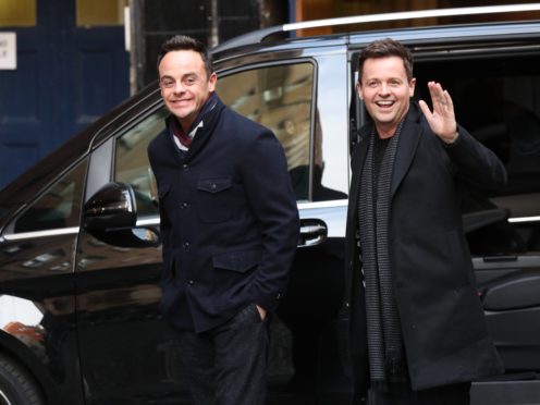 Anthony McPartlin (left) and Declan Donnelly arrive at Britain’s Got Talent auditions at the London Palladium