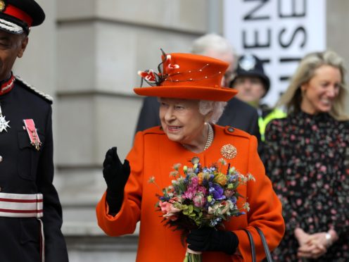 The Queen leaves the Science Museum after announcing its summer exhibition, Top Secret (Simon Dawson/PA)