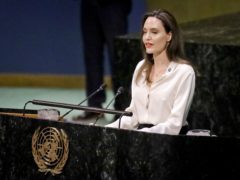 Angelina Jolie addresses a meeting on UN peacekeeping (AP Photo/Bebeto Matthews)