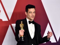 Rami Malek with his Oscar (Alberto Rodriguez/AP)