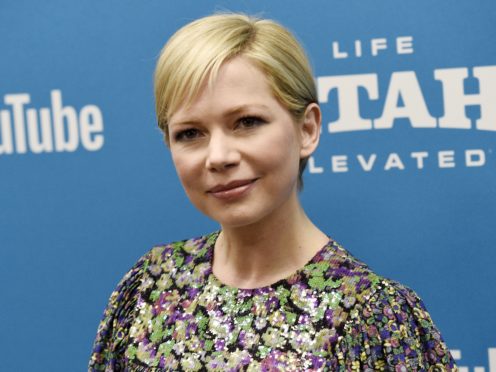 FILE – In this Jan. 24, 2019, file photo, Michelle Williams, a cast member in “After the Wedding,” poses at the premiere of the film on the opening night of the 2019 Sundance Film Festival in Park City, Utah. Michelle Williams and Phil Elverum have separated after less than of marriage. A person close to the couple who wasn’t authorized to comment on the matter confirmed the split Friday, April 19, 2019. It was first reported by People magazine. The 38-year-old Oscar-nominated actress and the 40-year-old musician were wed last July in upstate New York. (Photo by Chris Pizzello/Invision/AP, File)