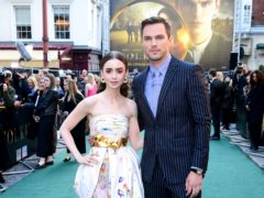 Lily Collins (left) and Nicholas Hoult attending the UK premiere of Tolkien held at Curzon Mayfair, London. (Ian West/PA)