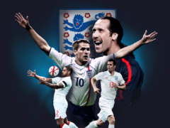 Michael Owen, David Seaman, Jamie Carragher and Glen Johnson have joined the England team for Soccer Aid (Soccer Aid/PA)