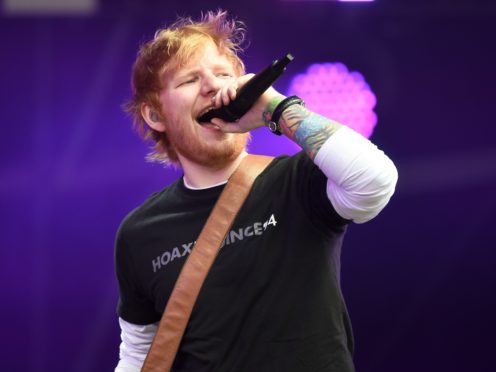 Ed Sheeran is likely to top the charts this week with Justin Bieber (Ben Birchall/PA)