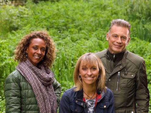 Springwatch presenters Gillian Burke, Michaela Strachan and Chris Packham (Glenn Dearing/PA)