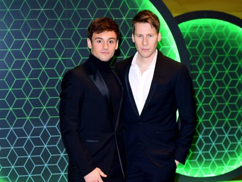 Tom Daley and Dustin Lance Black (PA)