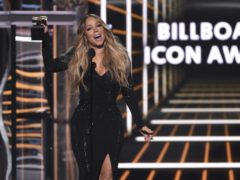 An emotional Mariah Carey said she ‘always felt like an outsider’ as her glittering career was recognised at the Billboard Music Awards (Chris Pizzello/Invision/AP)